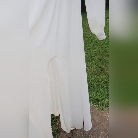 Bundle Only:Y2k Fairy Luxury Classy White  Empire Waist Maxi‎ Weeding Dress Sz L - Picture 5 of 6